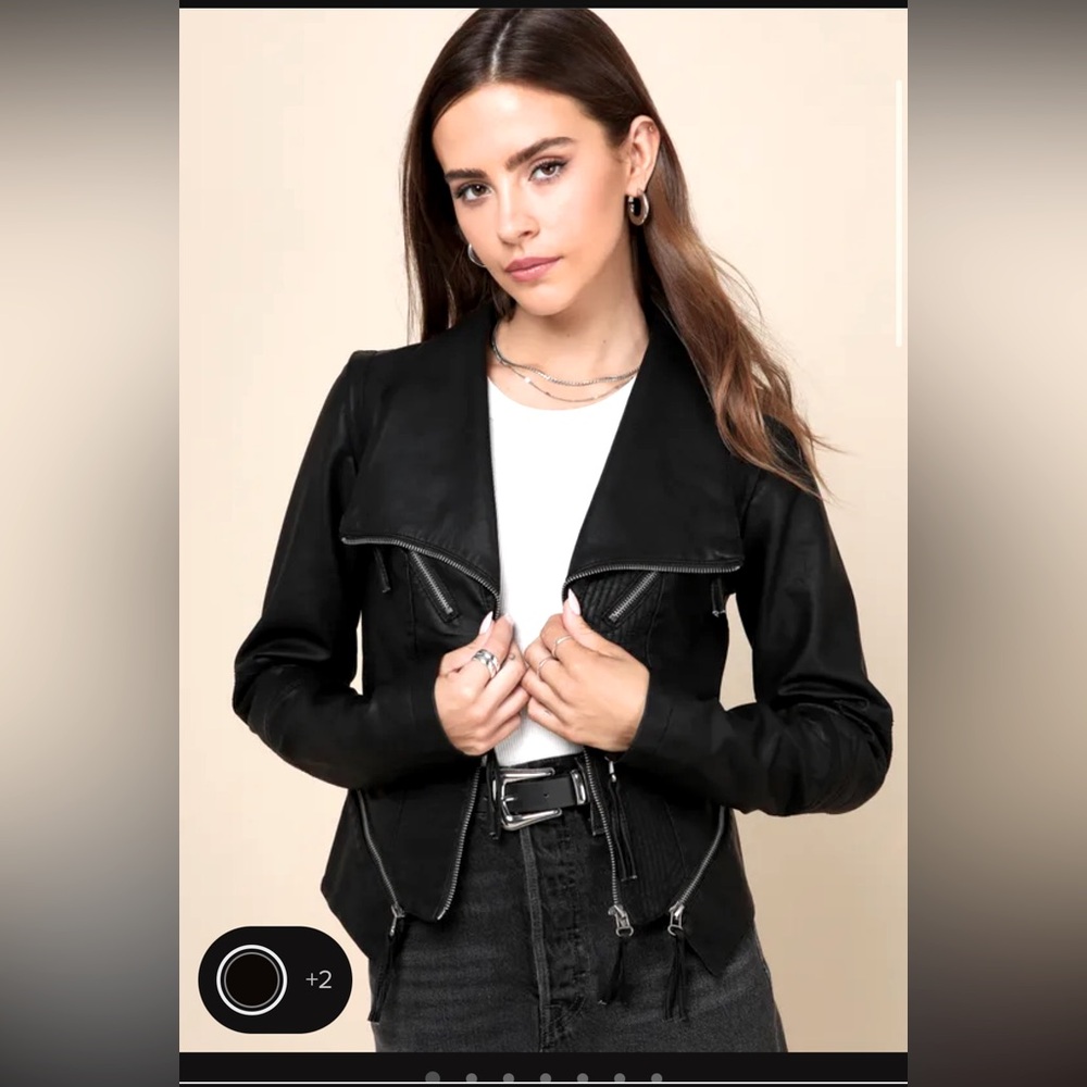 Faux Leather Jacket from Lulus